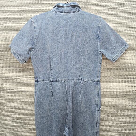 Mod Ref Denim Jumpsuit Coverall Womens Medium Blue Streetwear Skater Gorpcore - Picture 11 of 14